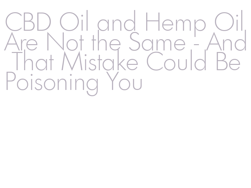 is hemp oil the same as CBD oil
