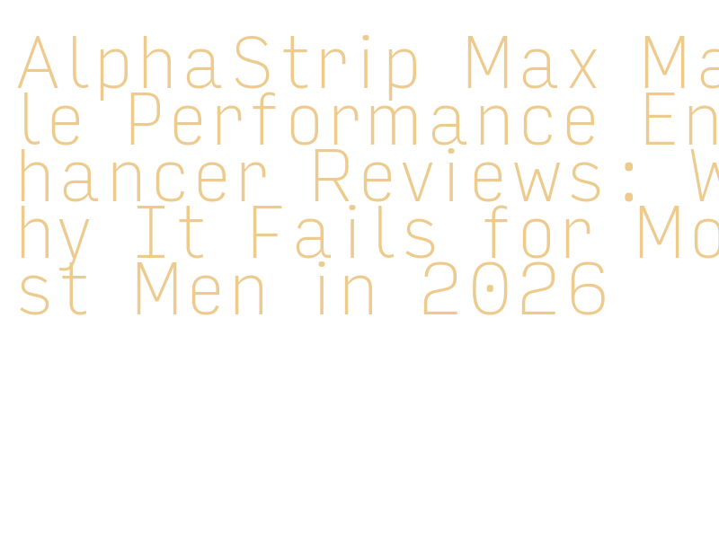 does alphastrip max work 