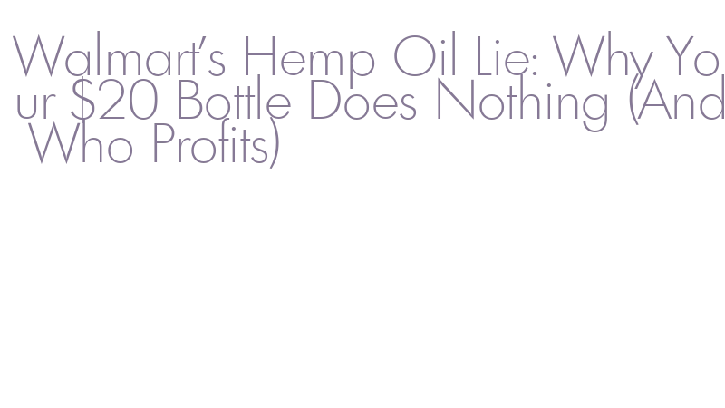 why is my hemp oil not working