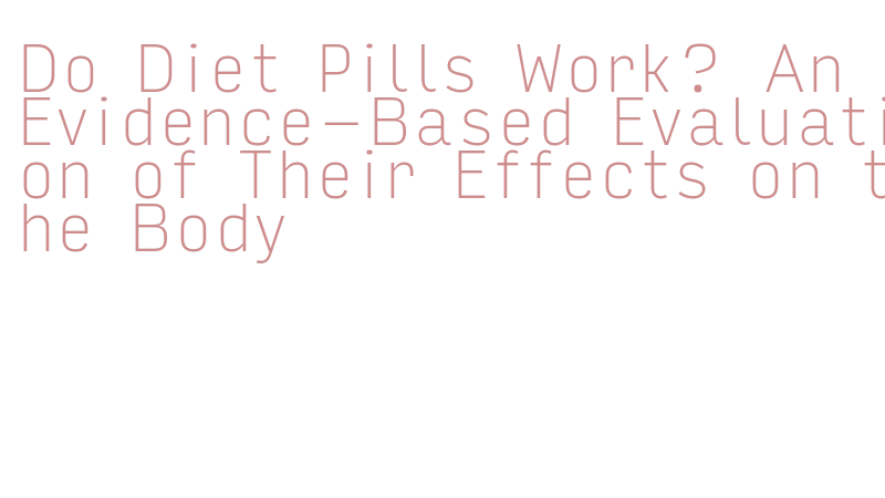 diet pills side effects