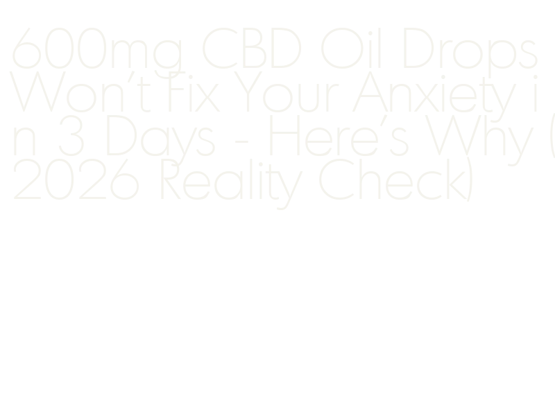 CBD oil for anxiety