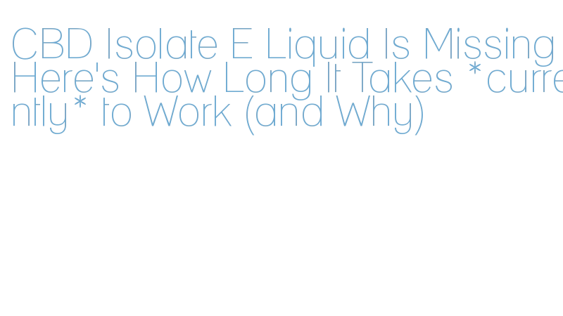 liquid and based doses of CBD