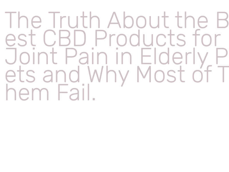 effective dosage of cbd for pet animals